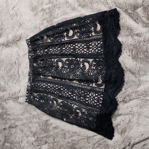 Black lace skirt